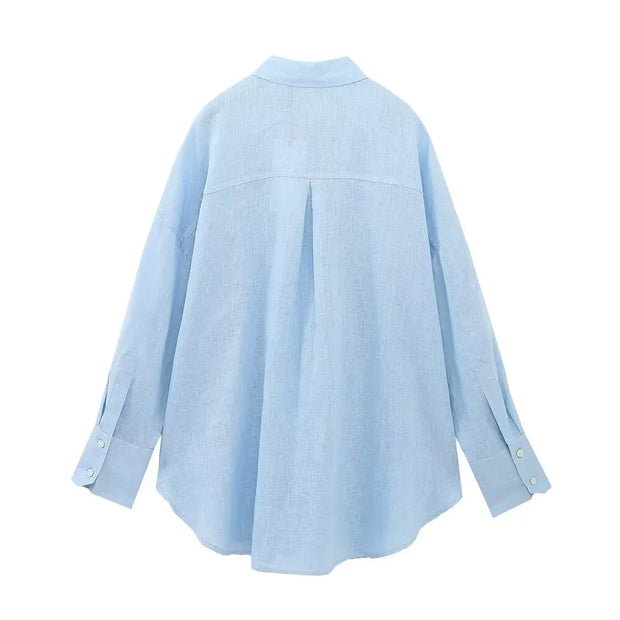 Long Sleeve Button Up Blouse Blusas Tops