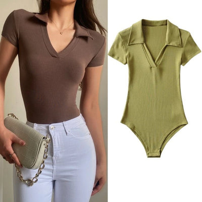 New Women Bodysuit Lingerie Sleepwear Short Sleeve Slim Fit Sexy Jumpsuit