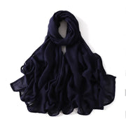 Solid Hijab Scarf Lady High Quality Wraps and Headband Islamic Turban