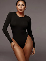 Winter Body Top Gray Casual Lady Streetwear Bodysuits