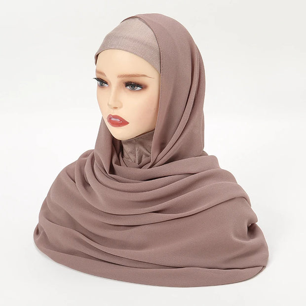Women Muslim Hijab Sets Headband Scarf 180*70cm