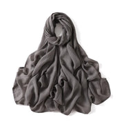 Solid Hijab Scarf Lady High Quality Wraps and Headband Islamic Turban