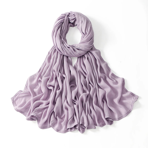 Muslim Hijabs Plain Shawls Soft Viscose Rayon Headscarf Islamic Turban