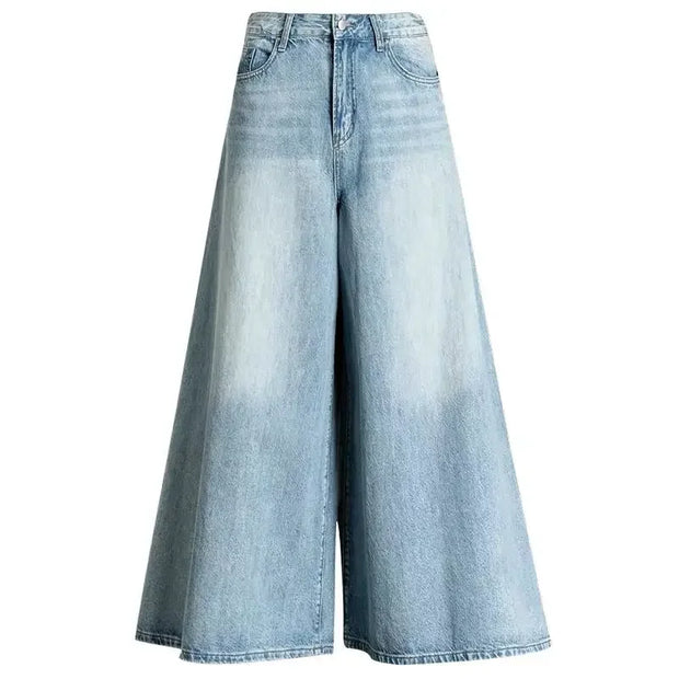 Newjeans Wide Elegant Woman Vintage Clothes 90s Korean Clothing Y2k Jean
