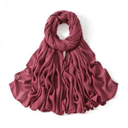 Muslim Hijabs Plain Shawls Soft Viscose Rayon Headscarf Islamic Turban
