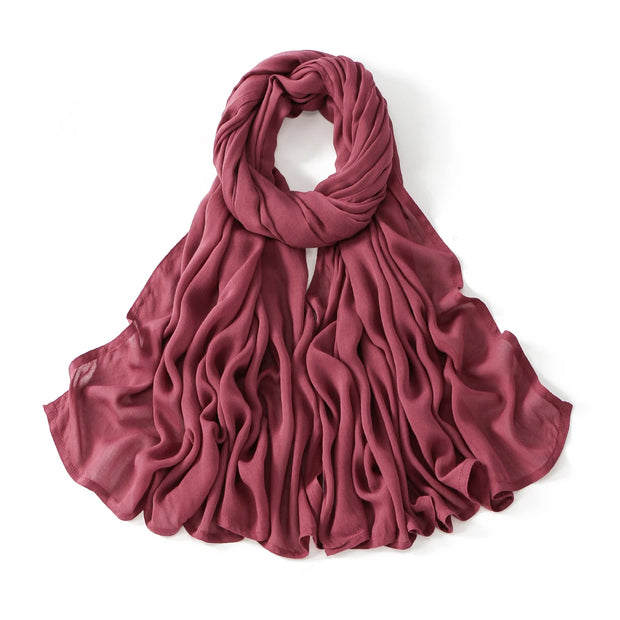 Muslim Hijabs Plain Shawls Soft Viscose Rayon Headscarf Islamic Turban