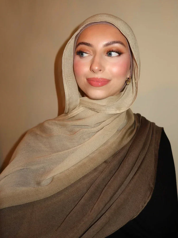 Premium Gradient Rayon Modal Hijabs Cotton Hijab Scarf islamic Turban