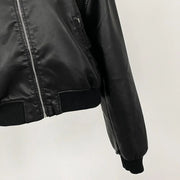 Leather Jackets Short Coat Tight Waist Y2k Streetwear Casual Jacket Zipper Outerwear