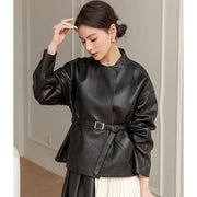 Spring Autumn Women Faux Leather Coat Ladies Fashion  Jacket   ﻿