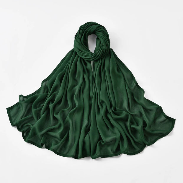 Muslim Hijabs Plain Shawls Soft Viscose Rayon Headscarf Islamic Turban