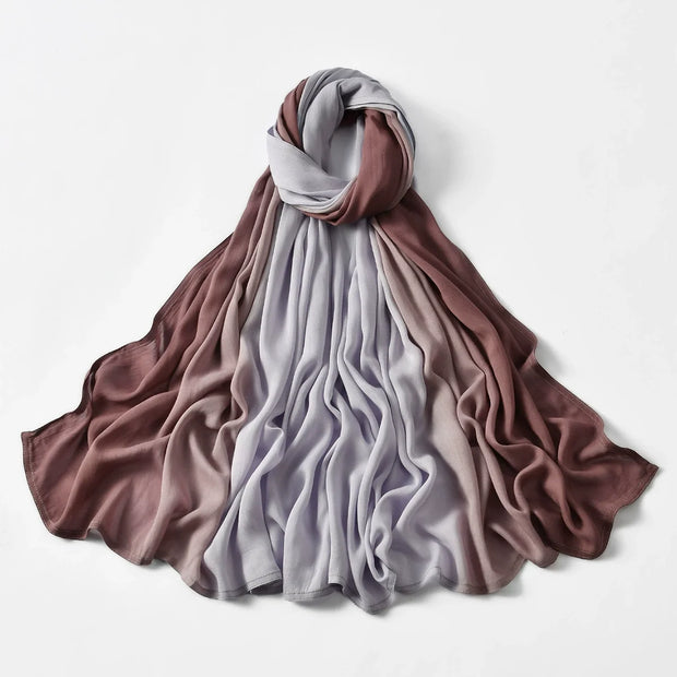 Premium Gradient Rayon Modal Hijabs Cotton Hijab Scarf islamic Turban