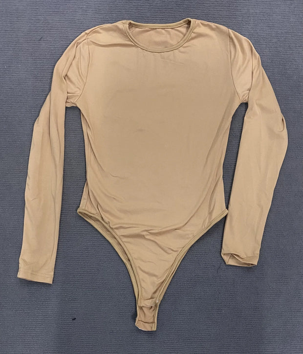2025 Daily Slim Fit Sexy Long Sleeve Round Neck Basic Women's Bodysuit