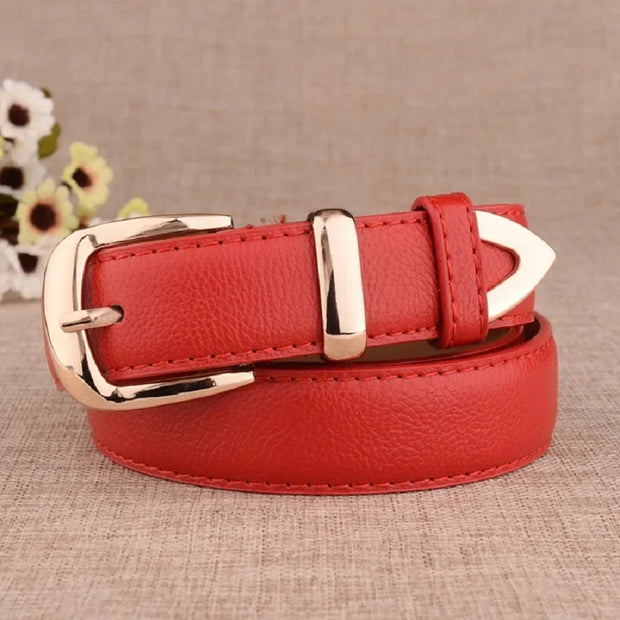 Fashion High Quality Trouser Belts Solid Vintage Pin Buckle Ladies