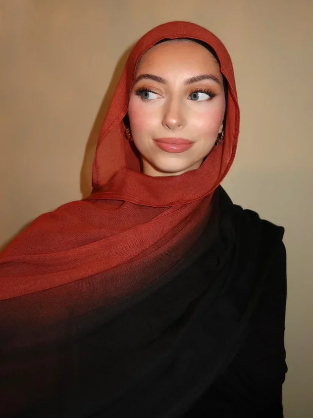 Premium Gradient Rayon Modal Hijabs Cotton Hijab Scarf islamic Turban