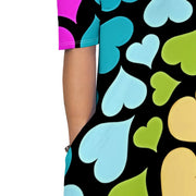 Printed Short Sleeve Long Dress Sexy Off Shoulder Cocktail Party Dress ﻿