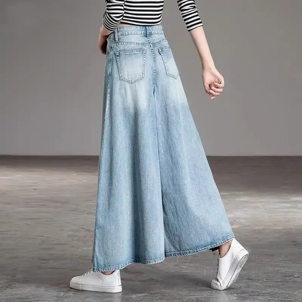 Newjeans Wide Elegant Woman Vintage Clothes 90s Korean Clothing Y2k Jean