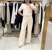 Short jackets slim-fitting elegant trousers