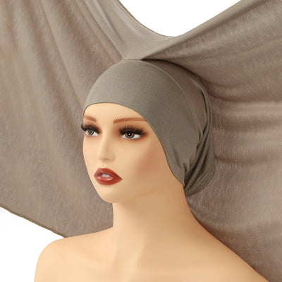Modal Jersey Hijab Scarf  Solid Color Easy To Wear Shawl Wrap