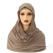 Modal Jersey Hijab Scarf  Solid Color Easy To Wear Shawl Wrap