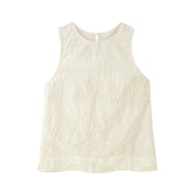 Neck Sleeveless Slim Top+Elastic Waist Drawstring Loose Long Pants