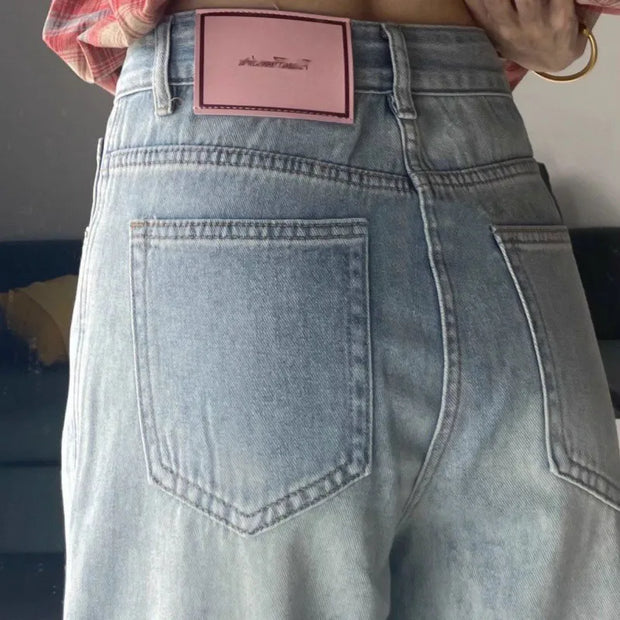 Waist Loose Denim Pants Streetwear Fashion Trashy Long Skater Trousers