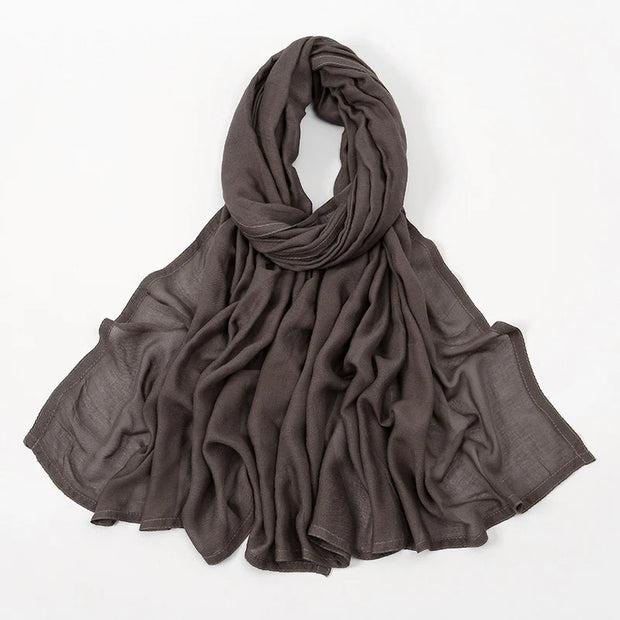 Muslim Hijabs Plain Shawls Soft Viscose Rayon Headscarf Islamic Turban