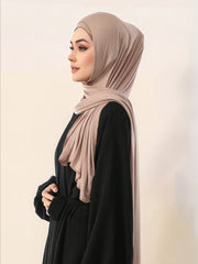 Modal Jersey Hijab Scarf  Solid Color Easy To Wear Shawl Wrap