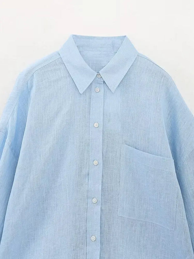 Long Sleeve Button Up Blouse Blusas Tops