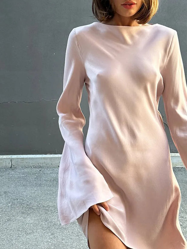Full Sleeves Bodycone Mini Vestidos Robes Female Casual Slim Fit