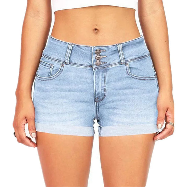 Hot Pants Summer Casual Waistband Fashion Short Blue Jeans