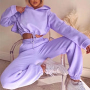 Fashion Trend Women's, Long-sleeved Sports Casual Suit Waist Two-piece Set